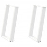 Nogi do stołu jadalnego w kształcie litery U 2 szt. Białe 50x(72-73) cm Stal