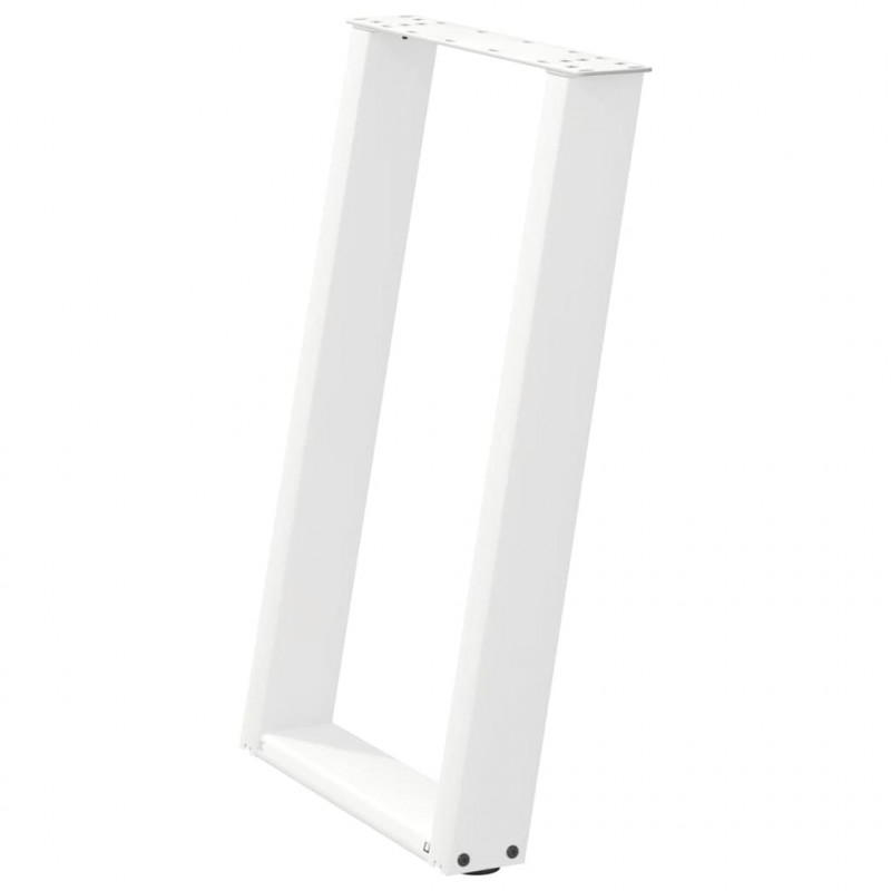 Nogi do stołu jadalnego w kształcie litery U 2 szt. Białe 50x(72-73) cm Stal