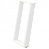 Nogi do stołu jadalnego w kształcie litery U 2 szt. Białe 50x(72-73) cm Stal