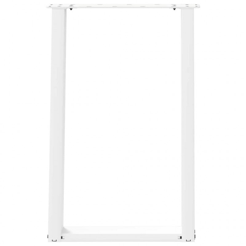 Nogi do stołu jadalnego w kształcie litery U 2 szt. Białe 50x(72-73) cm Stal