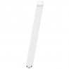 Nogi do stołu jadalnego w kształcie litery U 2 szt. Białe 50x(72-73) cm Stal