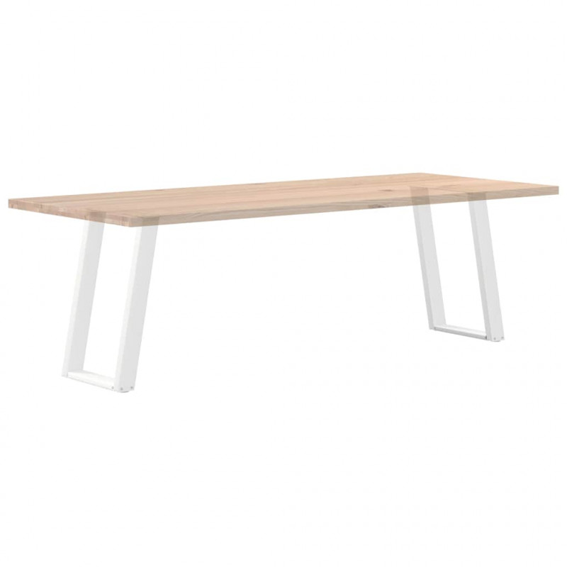 Nogi do stołu jadalnego w kształcie litery U 2 szt. Białe 50x(72-73) cm Stal