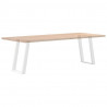 Nogi do stołu jadalnego w kształcie litery U 2 szt. Białe 50x(72-73) cm Stal