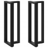 Nogi do stołu barowego w kształcie litery T 2 szt. Czarne 50x35x(110-111) cm Stal