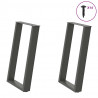 Nogi do stołu jadalnego w kształcie litery U 2 szt. Antracyt 50x(72-73) cm Stal