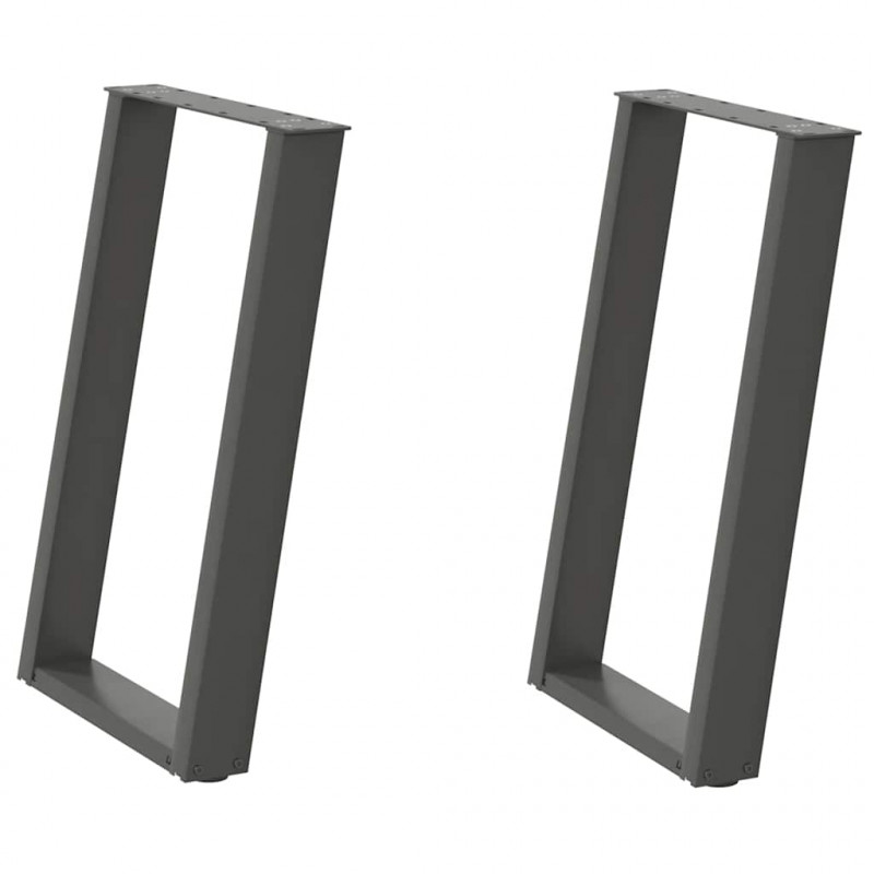 Nogi do stołu jadalnego w kształcie litery U 2 szt. Antracyt 50x(72-73) cm Stal
