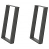 Nogi do stołu jadalnego w kształcie litery U 2 szt. Antracyt 50x(72-73) cm Stal