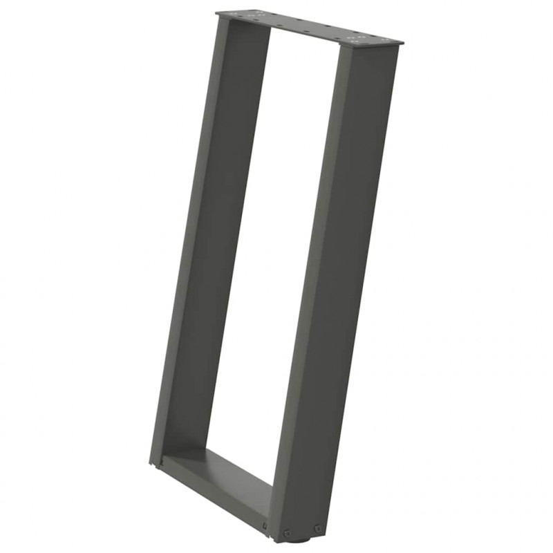 Nogi do stołu jadalnego w kształcie litery U 2 szt. Antracyt 50x(72-73) cm Stal