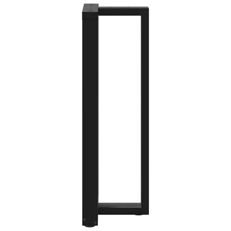 Nogi do stołu barowego w kształcie litery T 2 szt. Czarne 50x35x(110-111) cm Stal