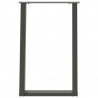 Nogi do stołu jadalnego w kształcie litery U 2 szt. Antracyt 50x(72-73) cm Stal