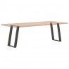Nogi do stołu jadalnego w kształcie litery U 2 szt. Antracyt 50x(72-73) cm Stal