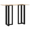 Nogi do stołu barowego w kształcie litery T 2 szt. Czarne 50x35x(110-111) cm Stal