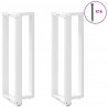 Nogi do stołu barowego w kształcie litery T 2 szt. Białe 50x35x(110-111) cm Stal