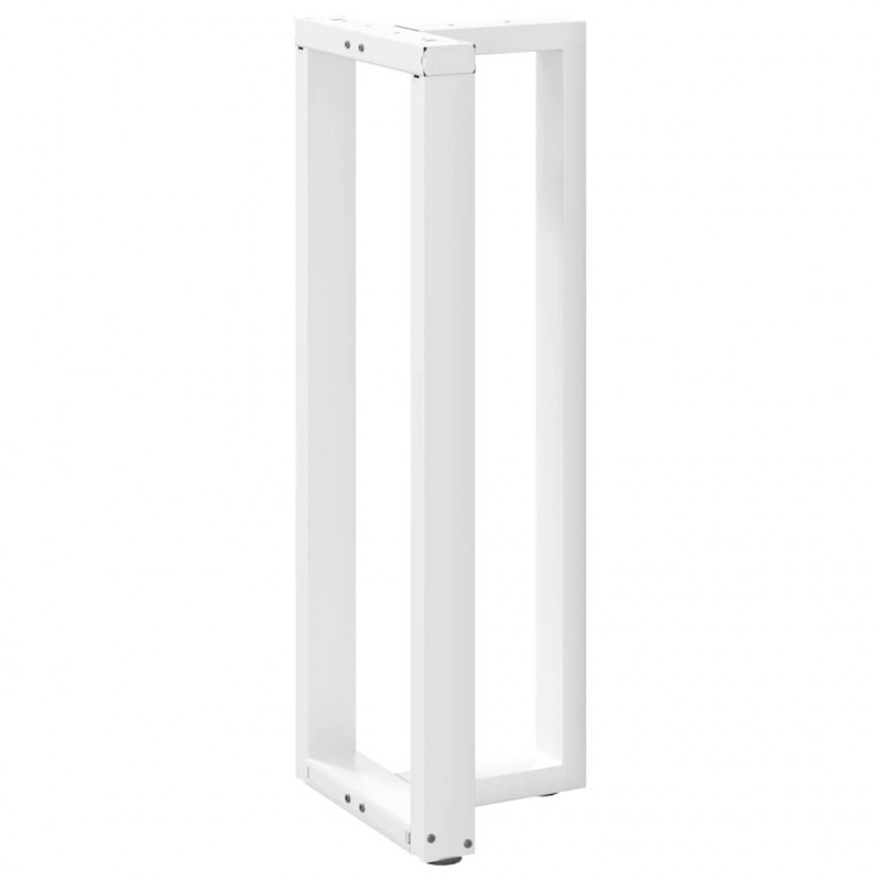Nogi do stołu barowego w kształcie litery T 2 szt. Białe 50x35x(110-111) cm Stal