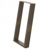 Nogi do stołu jadalnego w kształcie litery U 2 szt. Naturalna stal 50x(72-73) cm Stal