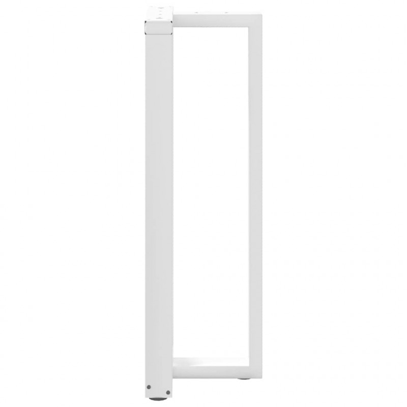 Nogi do stołu barowego w kształcie litery T 2 szt. Białe 50x35x(110-111) cm Stal