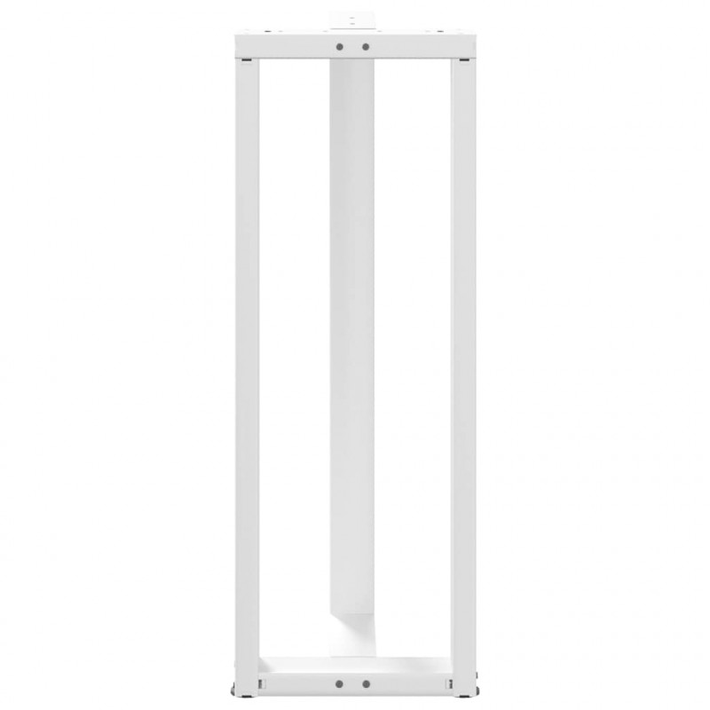 Nogi do stołu barowego w kształcie litery T 2 szt. Białe 50x35x(110-111) cm Stal