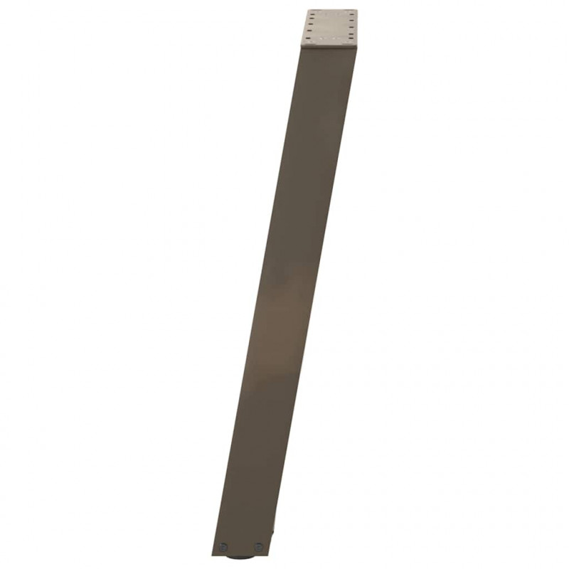 Nogi do stołu jadalnego w kształcie litery U 2 szt. Naturalna stal 50x(72-73) cm Stal