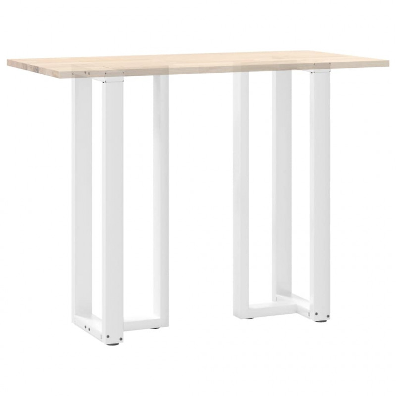 Nogi do stołu barowego w kształcie litery T 2 szt. Białe 50x35x(110-111) cm Stal