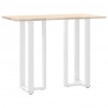 Nogi do stołu barowego w kształcie litery T 2 szt. Białe 50x35x(110-111) cm Stal