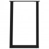 Nogi do stołu jadalnego w kształcie litery U 2 szt. Czarne 60x(72-73) cm Stal
