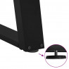 Nogi do stołu jadalnego w kształcie litery U 2 szt. Czarne 60x(72-73) cm Stal