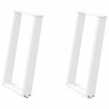 Nogi do stołu jadalnego w kształcie litery U 2 szt. Białe 60x(72-73) cm Stal