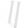 Nogi do stołu jadalnego w kształcie litery U 2 szt. Białe 60x(72-73) cm Stal