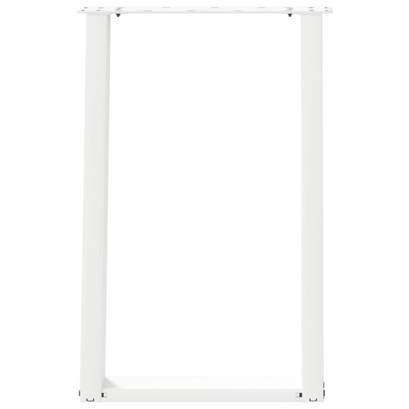 Nogi do stołu jadalnego w kształcie litery U 2 szt. Białe 60x(72-73) cm Stal