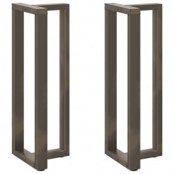 Nogi do stołu barowego w kształcie litery T 2 szt. Czarne 50x35x(110-111) cm Stal