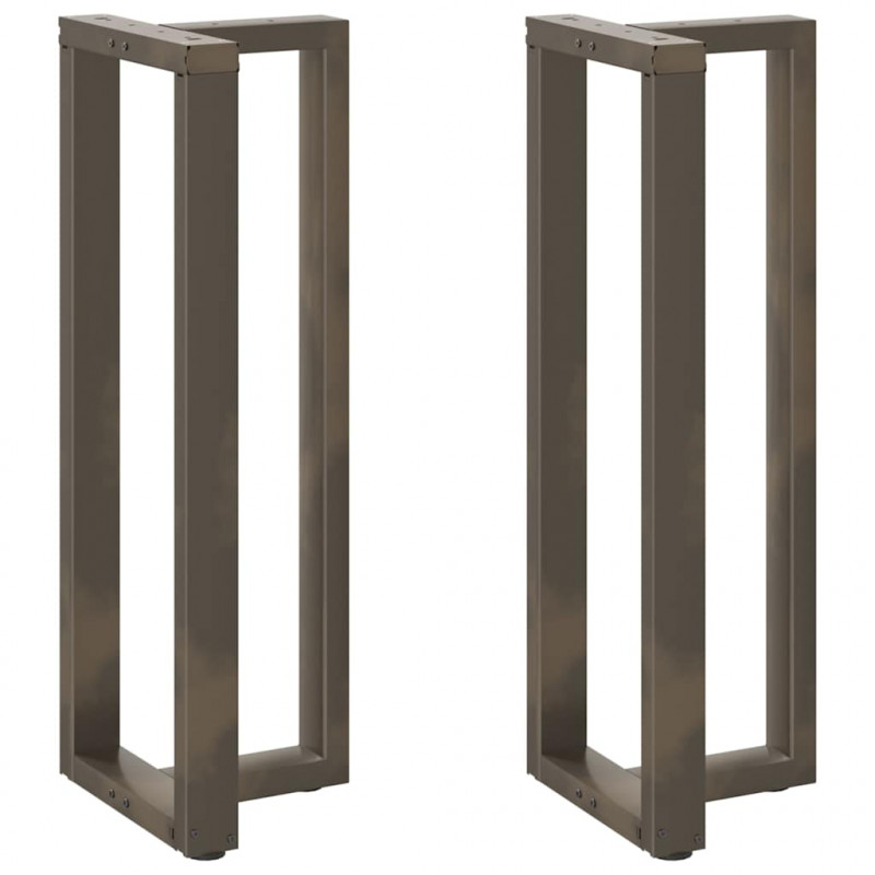 Nogi do stołu barowego w kształcie litery T 2 szt. Czarne 50x35x(110-111) cm Stal
