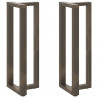 Nogi do stołu barowego w kształcie litery T 2 szt. Czarne 50x35x(110-111) cm Stal