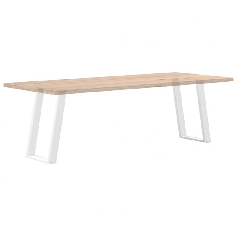 Nogi do stołu jadalnego w kształcie litery U 2 szt. Białe 60x(72-73) cm Stal