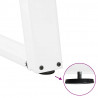 Nogi do stołu jadalnego w kształcie litery U 2 szt. Białe 60x(72-73) cm Stal