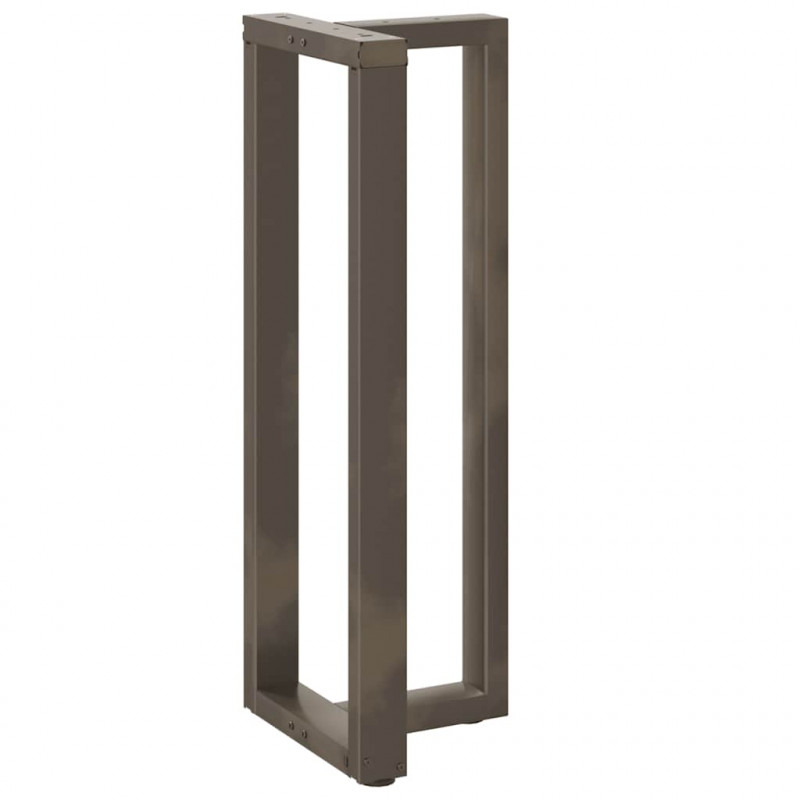 Nogi do stołu barowego w kształcie litery T 2 szt. Czarne 50x35x(110-111) cm Stal