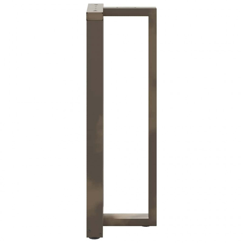 Nogi do stołu barowego w kształcie litery T 2 szt. Czarne 50x35x(110-111) cm Stal