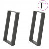 Nogi do stołu jadalnego w kształcie litery U 2 szt. Antracyt 60x(72-73) cm Stal