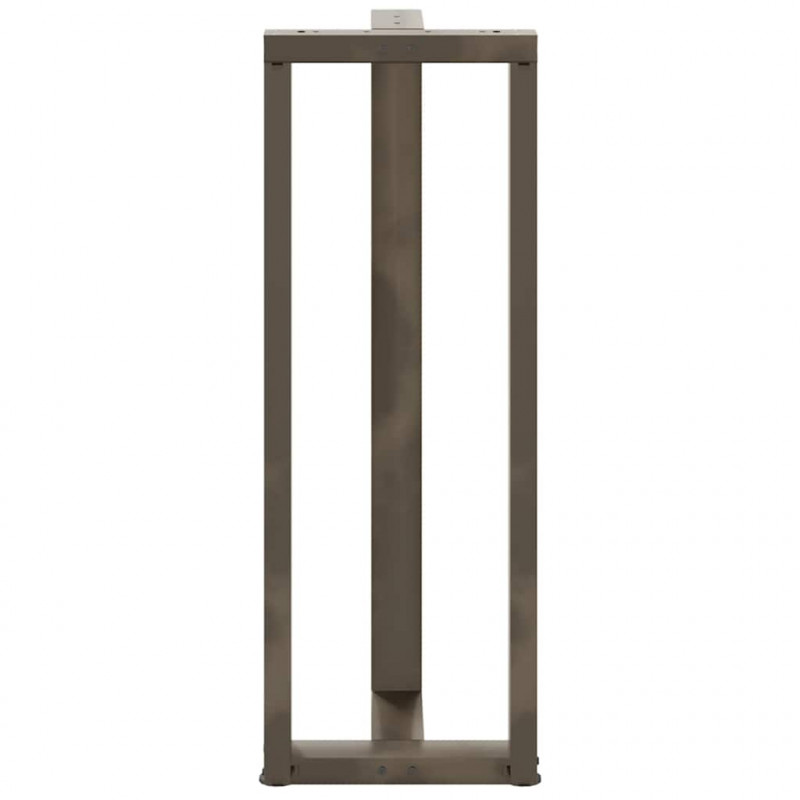 Nogi do stołu barowego w kształcie litery T 2 szt. Czarne 50x35x(110-111) cm Stal
