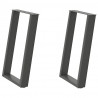 Nogi do stołu jadalnego w kształcie litery U 2 szt. Antracyt 60x(72-73) cm Stal