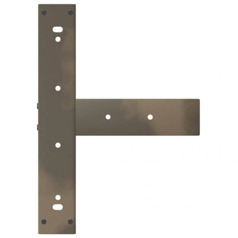 Nogi do stołu barowego w kształcie litery T 2 szt. Czarne 50x35x(110-111) cm Stal