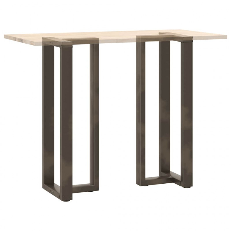 Nogi do stołu barowego w kształcie litery T 2 szt. Czarne 50x35x(110-111) cm Stal