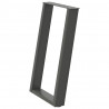 Nogi do stołu jadalnego w kształcie litery U 2 szt. Antracyt 60x(72-73) cm Stal
