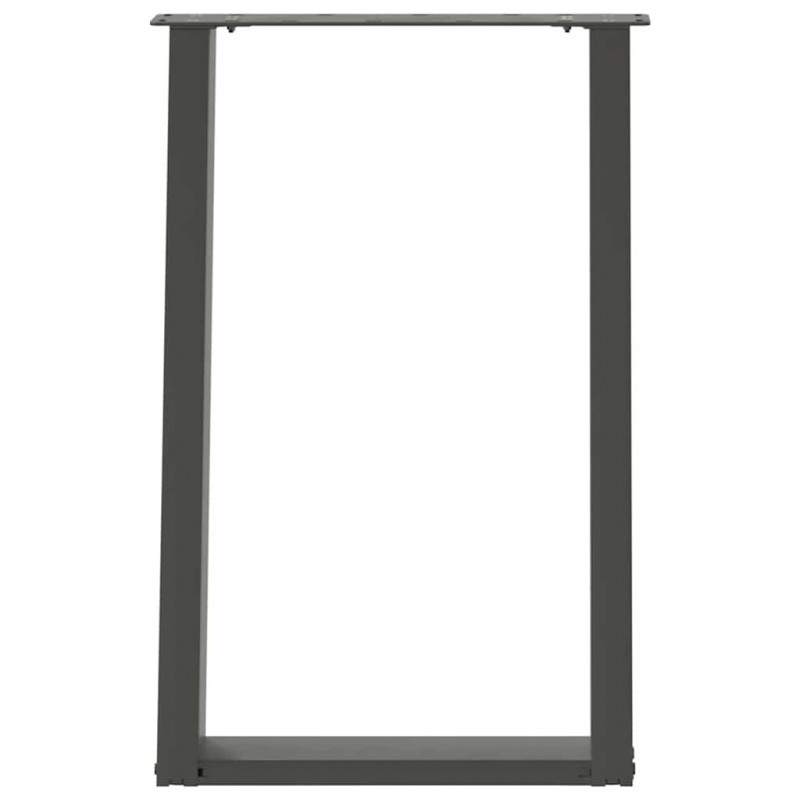 Nogi do stołu jadalnego w kształcie litery U 2 szt. Antracyt 60x(72-73) cm Stal