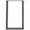 Nogi do stołu jadalnego w kształcie litery U 2 szt. Antracyt 60x(72-73) cm Stal