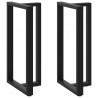 Nogi do stołu barowego w kształcie litery T 2 szt. Czarne 60x35x(110-111) cm Stal