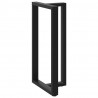 Nogi do stołu barowego w kształcie litery T 2 szt. Czarne 60x35x(110-111) cm Stal