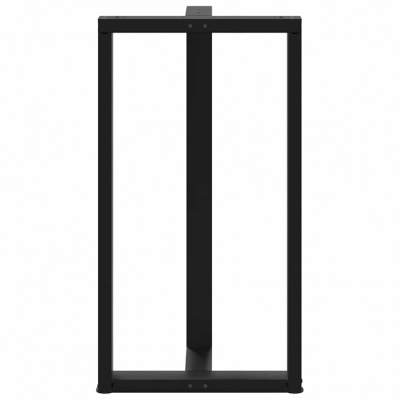 Nogi do stołu barowego w kształcie litery T 2 szt. Czarne 60x35x(110-111) cm Stal