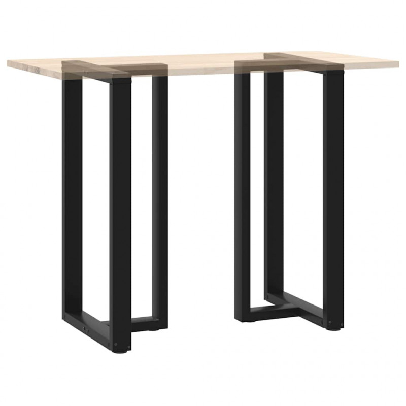 Nogi do stołu barowego w kształcie litery T 2 szt. Czarne 60x35x(110-111) cm Stal