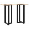 Nogi do stołu barowego w kształcie litery T 2 szt. Czarne 60x35x(110-111) cm Stal