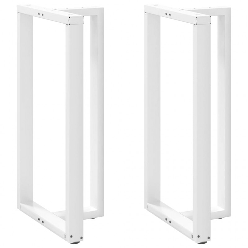 Nogi do stołu barowego w kształcie litery T 2 szt. Białe 60x35x(110-111) cm Stal